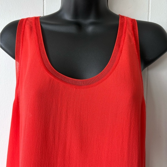 Babaton Silk Orange/Red Tank Top | Size Large - Picture 3 of 5